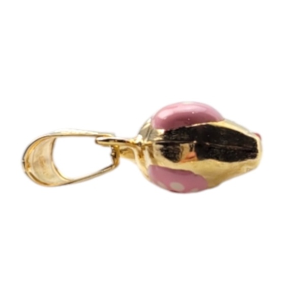 14K Yellow Gold Elephant Charm with Enamel Design #20319 - Picture 3 of 7